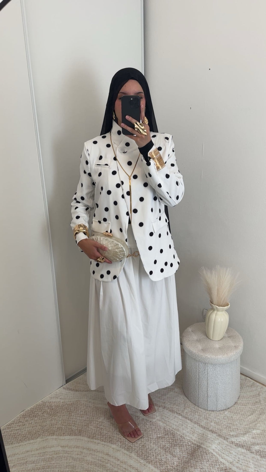 Blazer à pois | Blanc