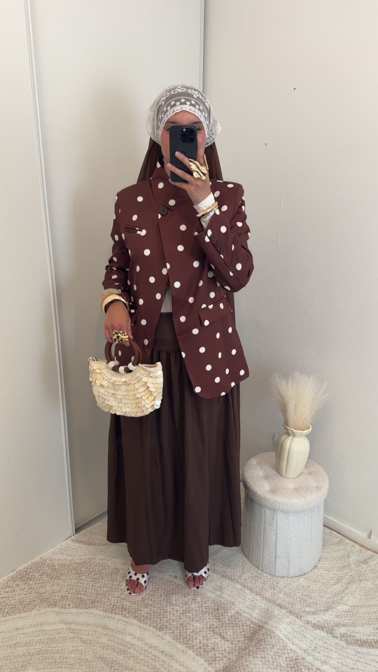 Blazer à pois | Marron