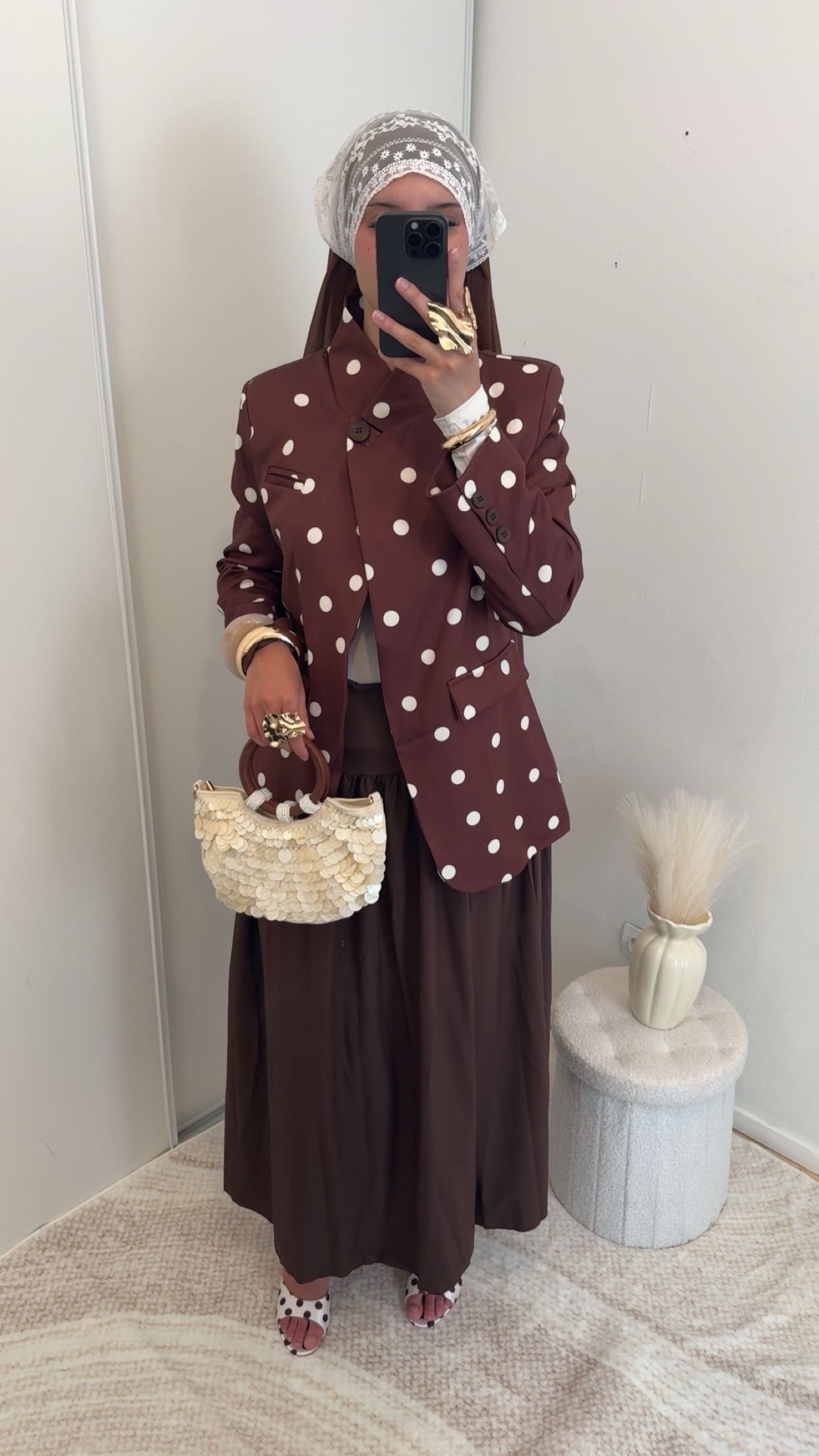 Blazer à pois | Marron