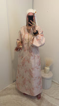 Robe brocard oversize | Rose