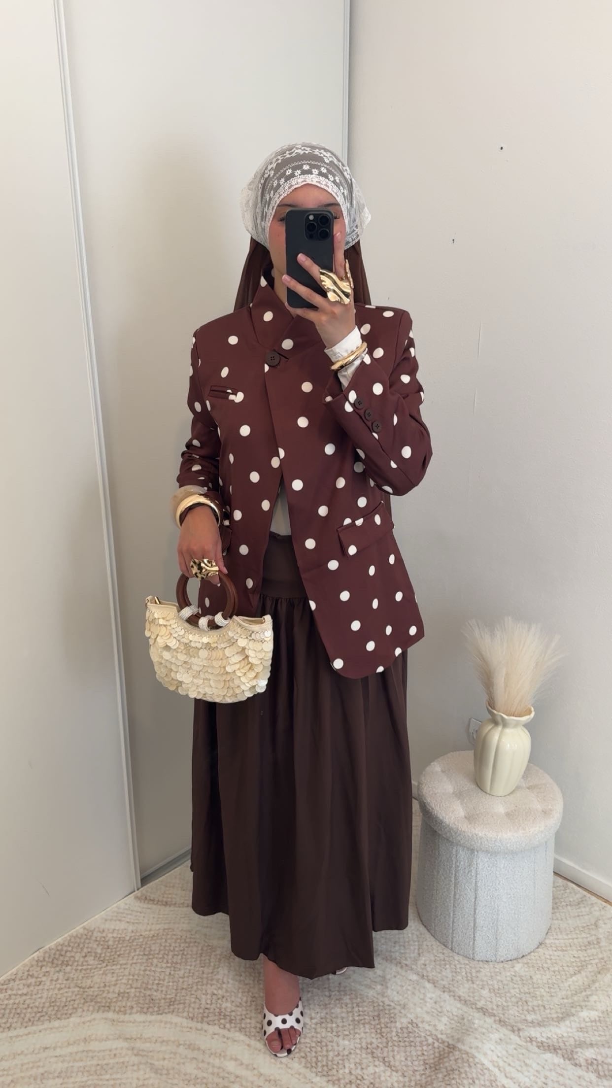Blazer à pois | Marron